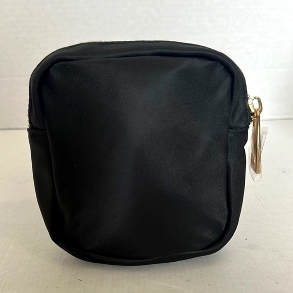 Black nylon waterproof Cosmetic bag black NWOT
